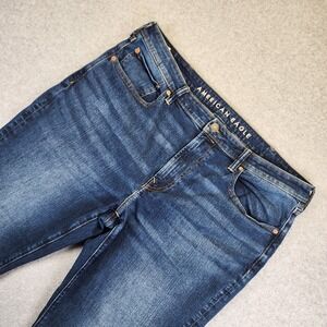 American Eagle Airflex Original Bootcut Jeans Mens 38x28 Stretch Blue Wash Denim